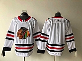 Chicago Blackhawks Blank White Adidas Stitched NHL Jersey,baseball caps,new era cap wholesale,wholesale hats